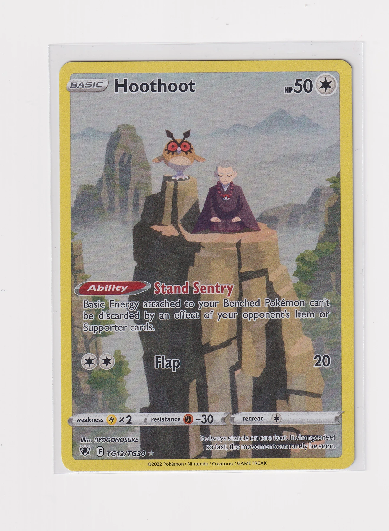Hoothoot TG12/189 Astral Radiance front card photo in GradeValue pregrading report