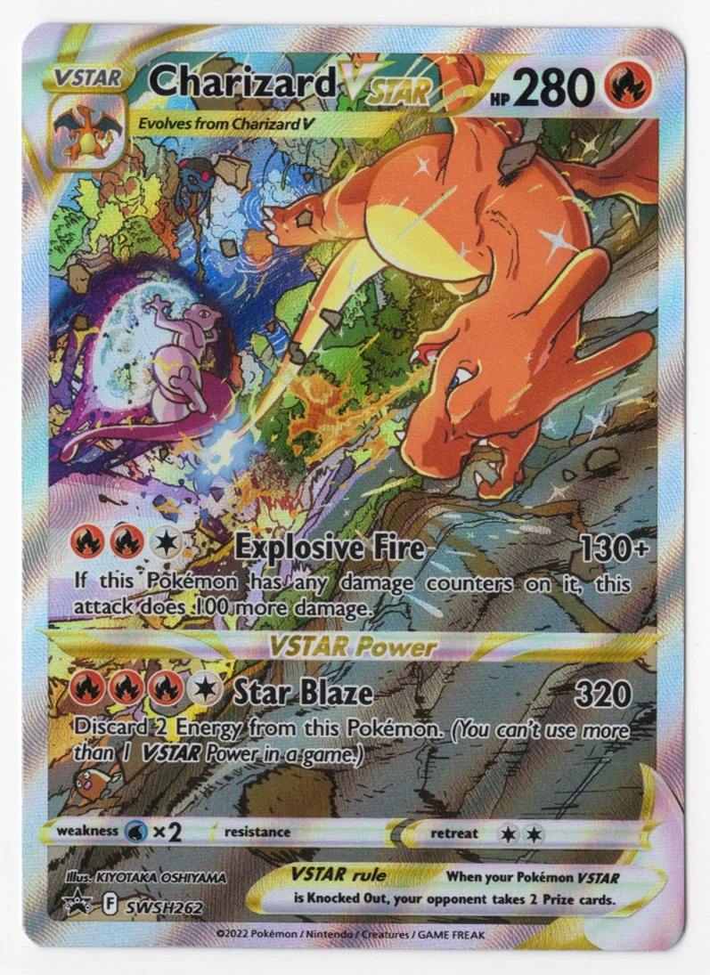 Charizard VSTAR SWSH262/307 SWSH Black Star Promos front card photo in GradeValue pregrading report