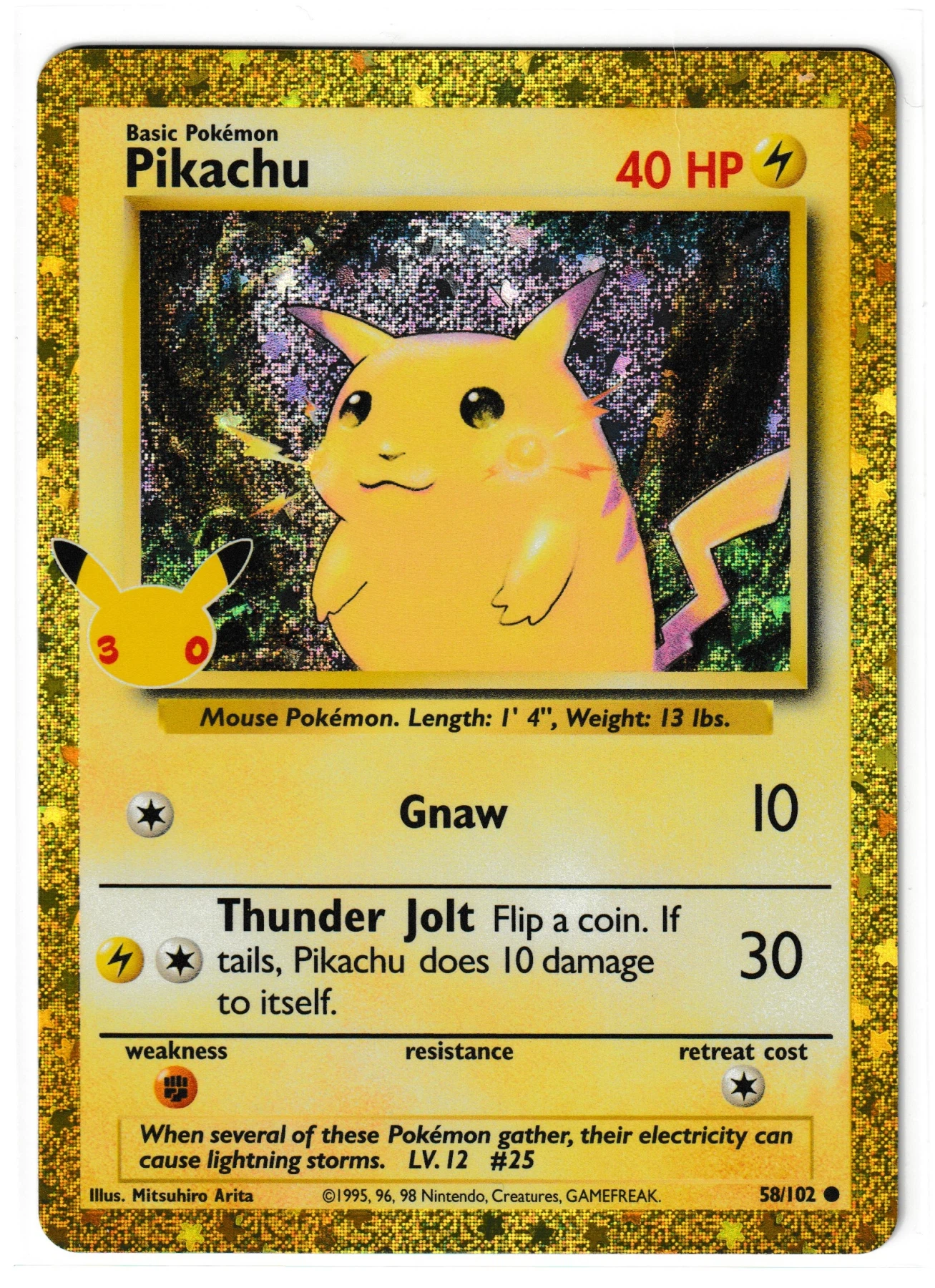 Pikachu 058 30th Classic Collection front card photo in GradeValue pregrading report