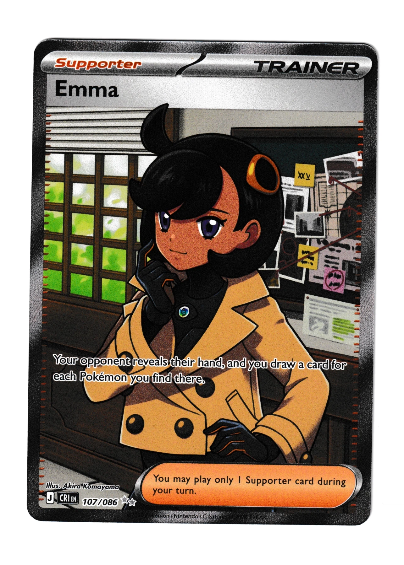 Emma 107/86 Chaos Rising front card photo in GradeValue pregrading report