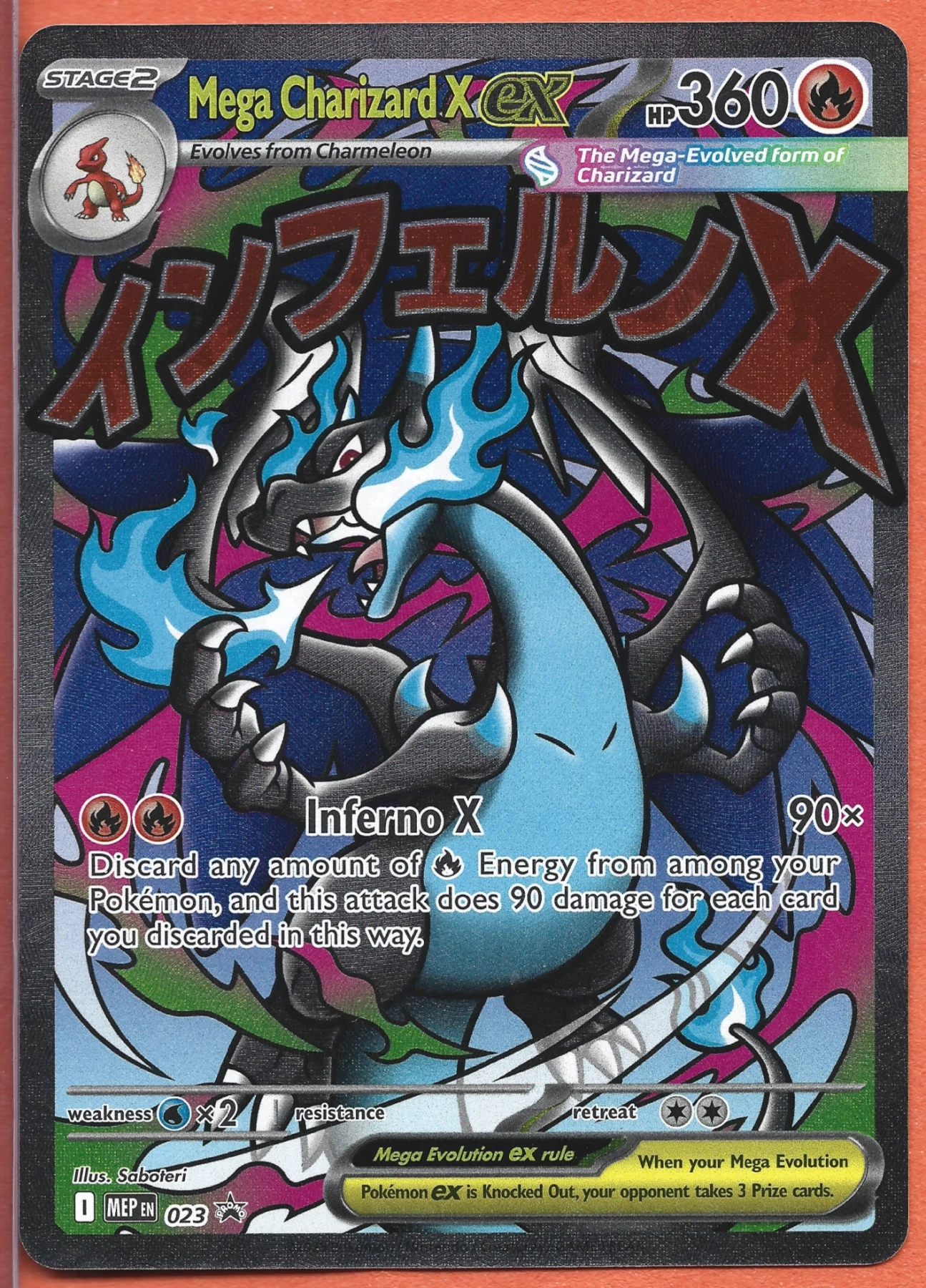 Mega Charizard X ex 023 MEP Black Star Promos front card photo in GradeValue pregrading report
