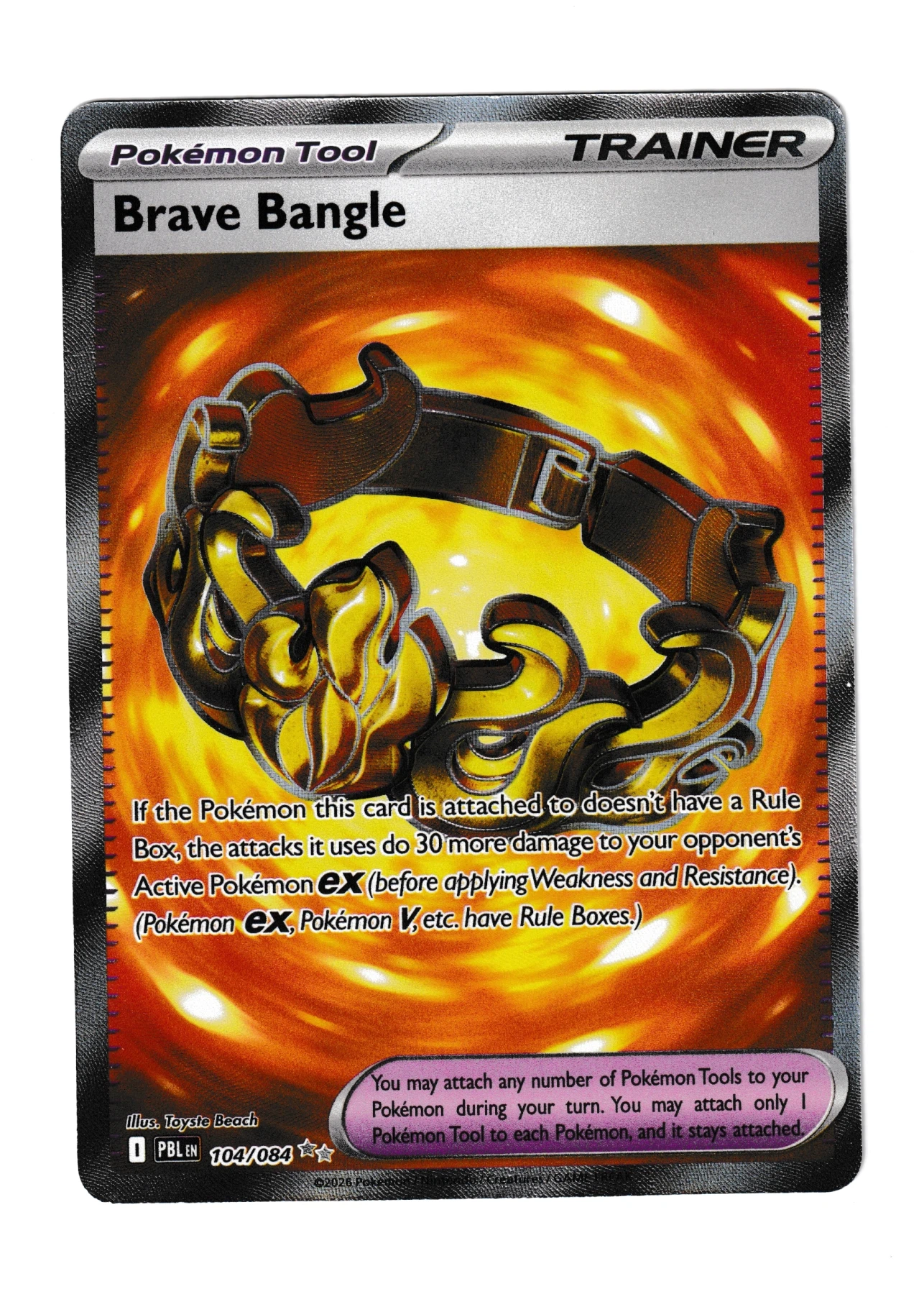 Brave Bangle 104/84 Pitch Black front card photo in GradeValue pregrading report