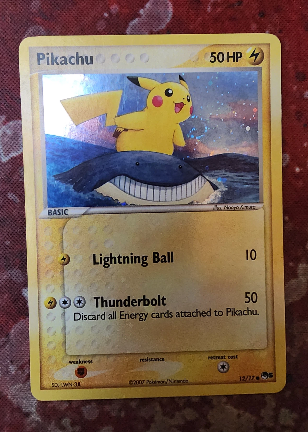 Pikachu 012/17 POP Series 5 front card photo in GradeValue pregrading report