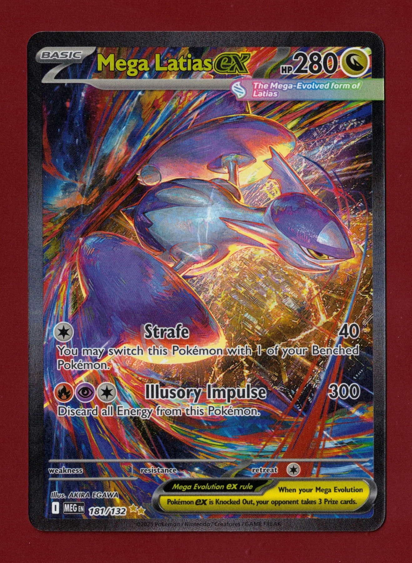 Mega Latias ex 181/132 Mega Evolution front card photo in GradeValue pregrading report