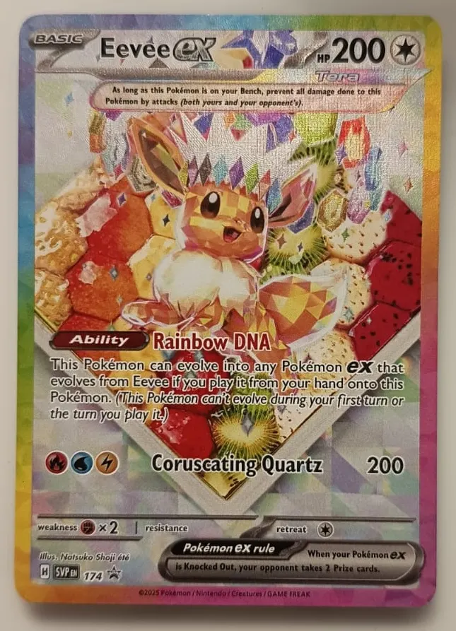 Eevee ex 174/225 SVP Black Star Promos front card photo in GradeValue pregrading report