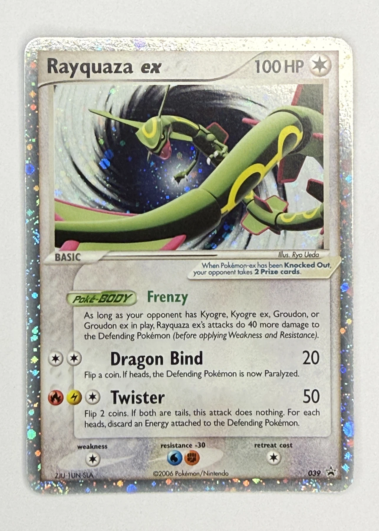 Rayquaza ex 039/40 Nintendo Black Star Promos front card photo in GradeValue pregrading report