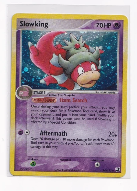 Slowking 014/115 (Holo) Unseen Forces front card photo in GradeValue pregrading report