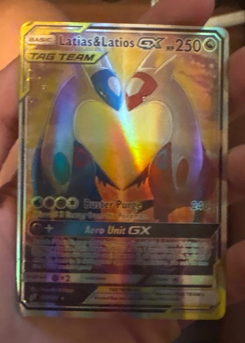 Latias & Latios GX 170/181 Team Up front card photo in GradeValue pregrading report