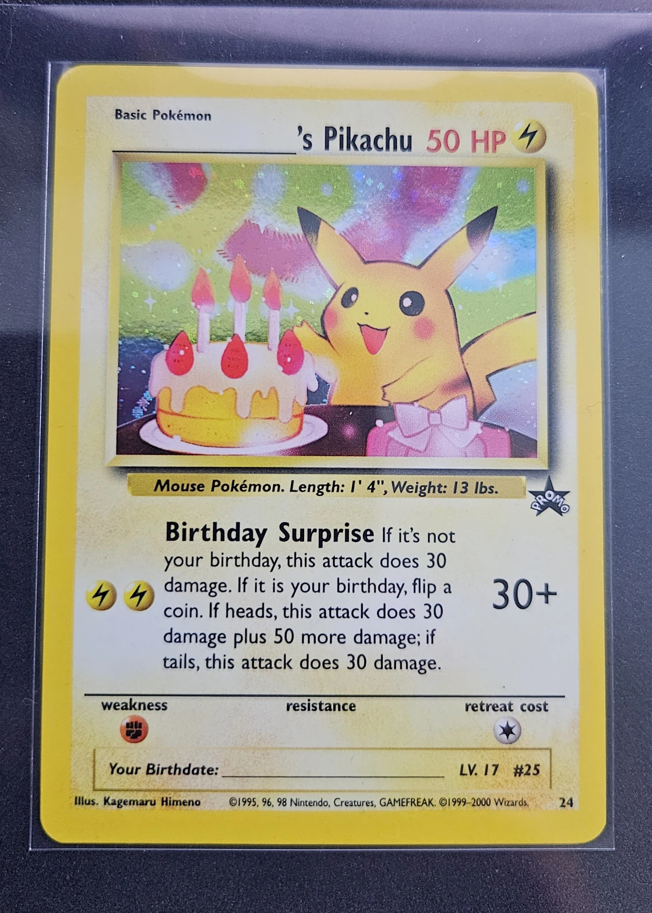 ___________'s Pikachu 024/53 Wizards Black Star Promos front card photo in GradeValue pregrading report