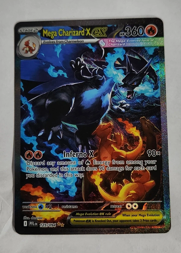 Mega Charizard X ex 125/94 Phantasmal Flames front card photo in GradeValue pregrading report