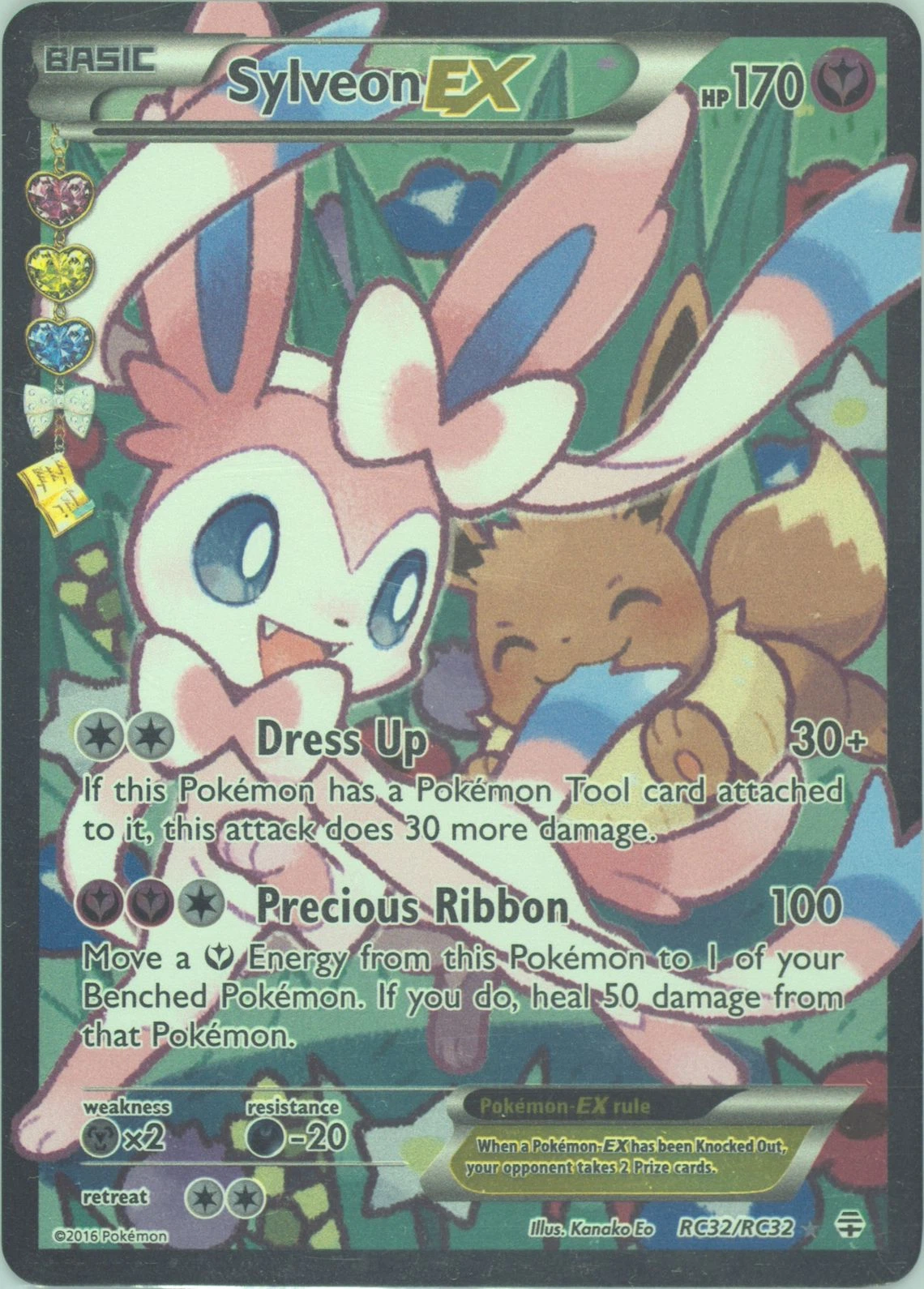 Sylveon EX RC32/83 Generations front card photo in GradeValue pregrading report