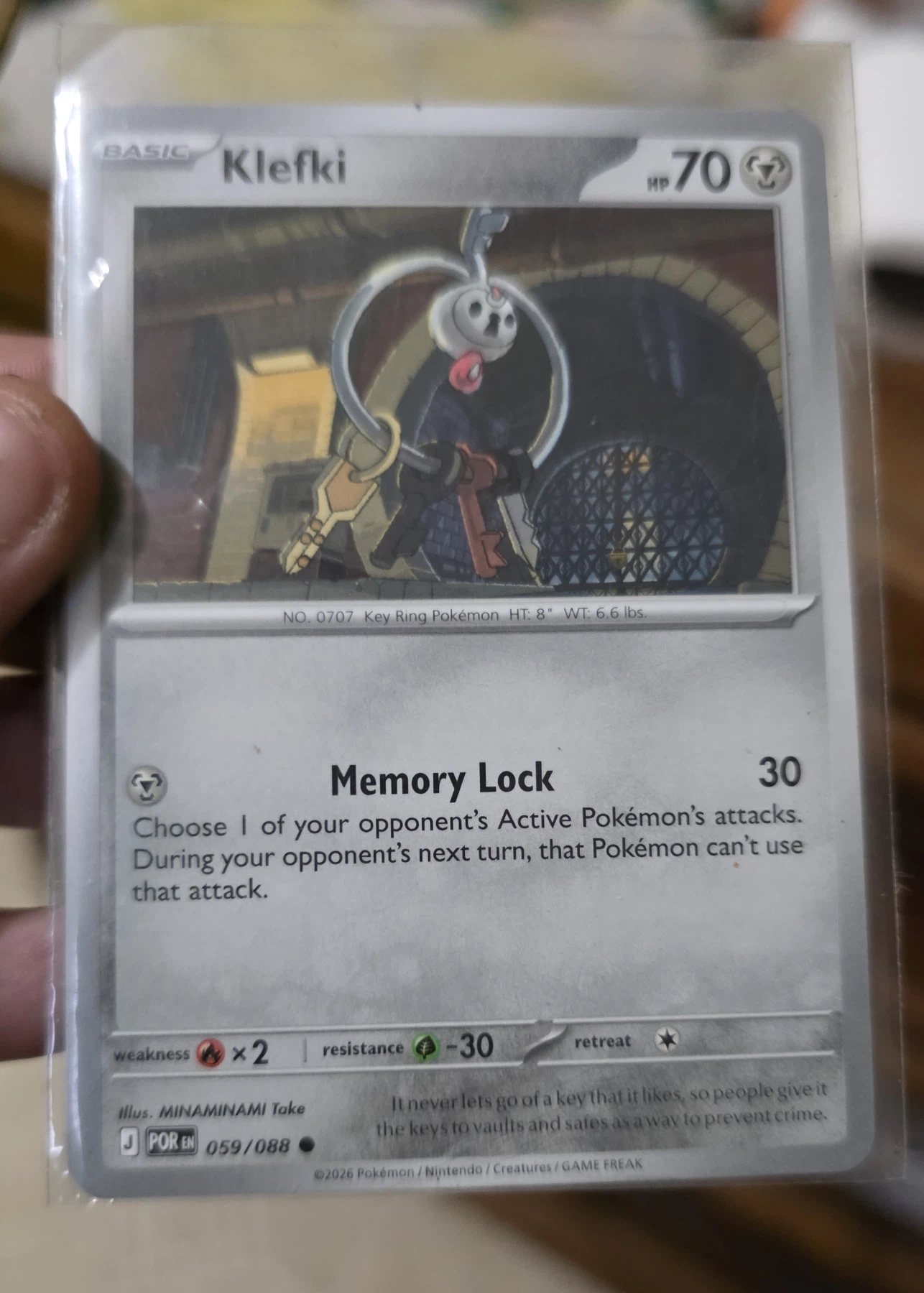 Klefki 059/88 Perfect Order front card photo in GradeValue pregrading report