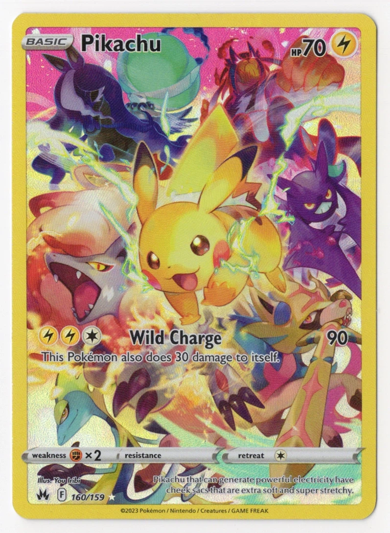 Pikachu 160/159 Crown Zenith front card photo in GradeValue pregrading report