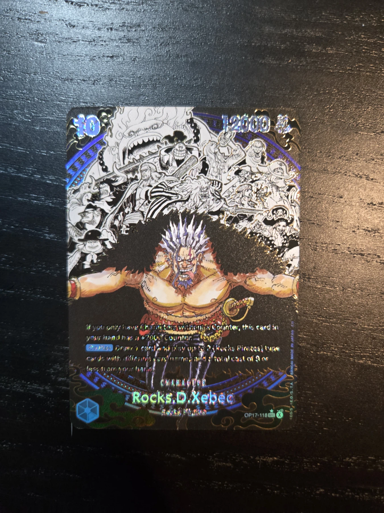 Rocks.D.Xebec OP17-118 The World's Strongest Warriors front card photo in GradeValue pregrading report
