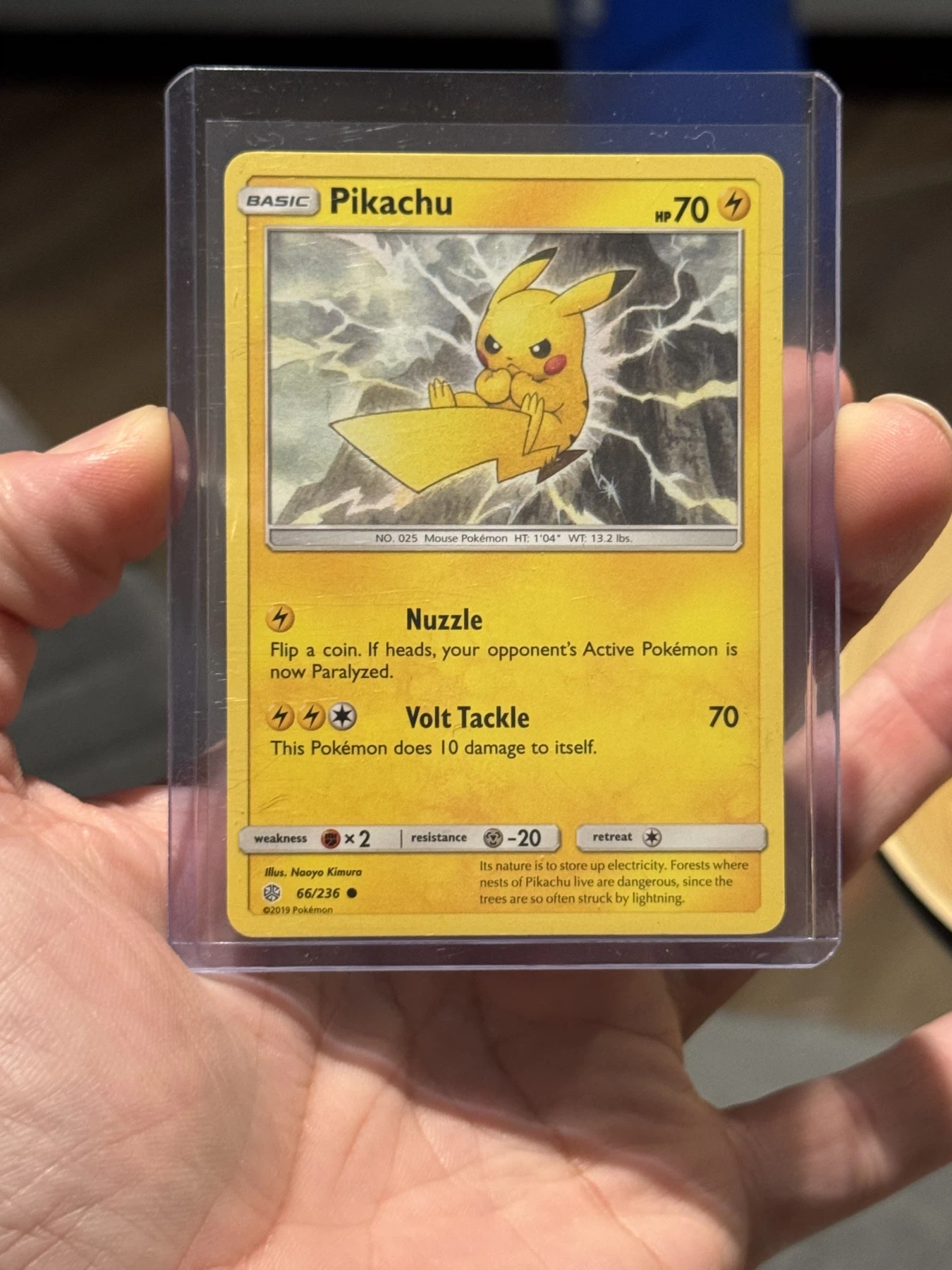 Pikachu 066/236 Cosmic Eclipse front card photo in GradeValue pregrading report