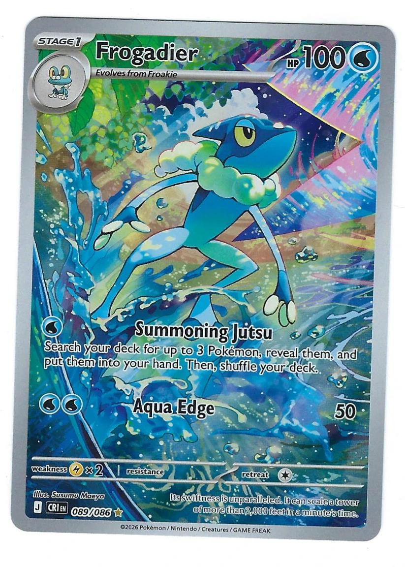 Frogadier 089/86 Chaos Rising front card photo in GradeValue pregrading report