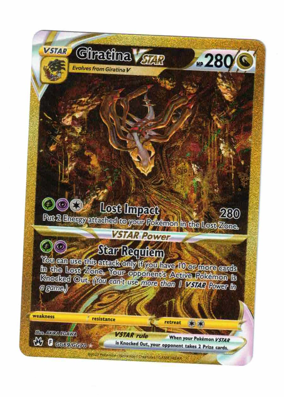 Giratina VSTAR GG69/159 Crown Zenith front card photo in GradeValue pregrading report