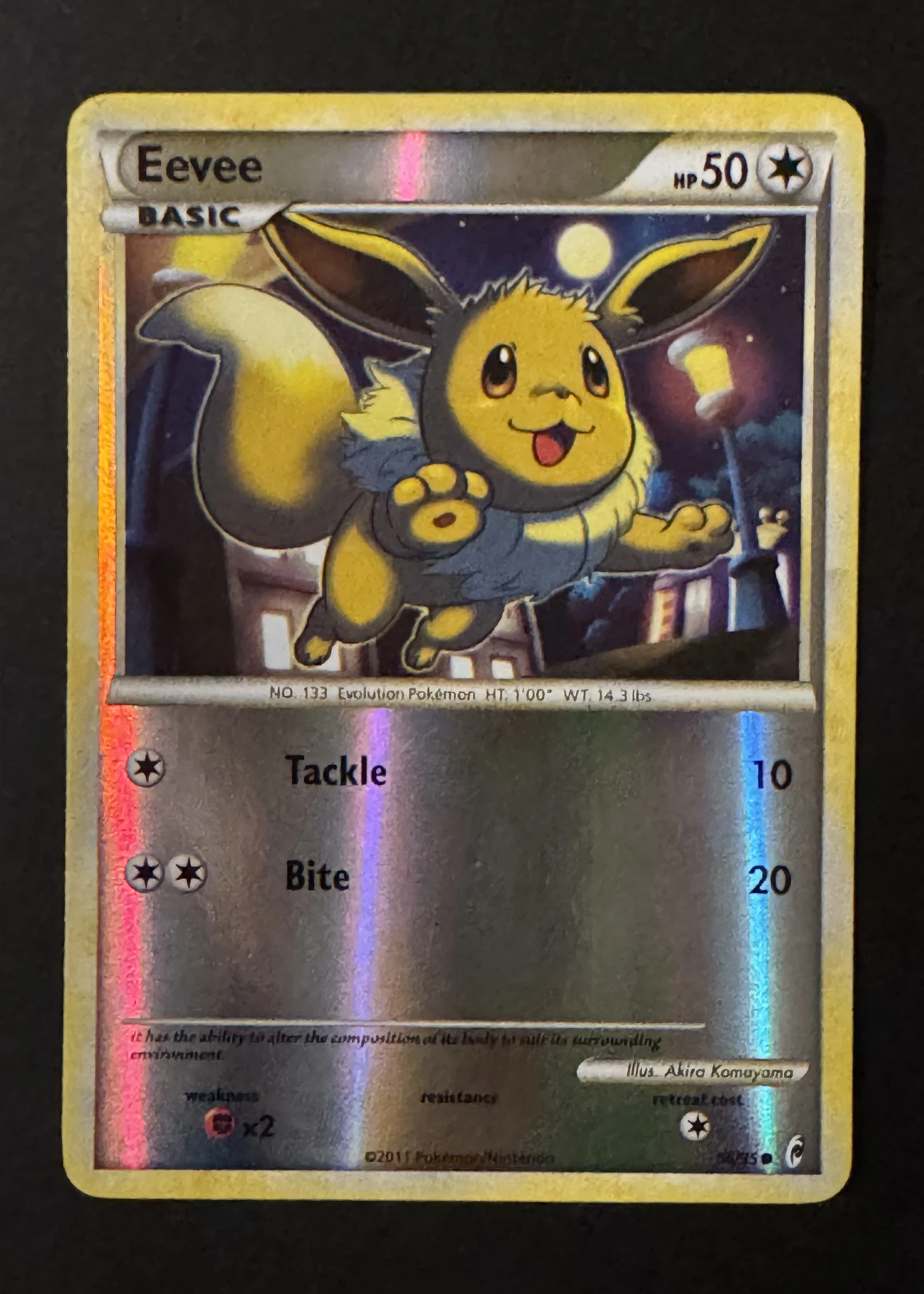 Eevee 056/95 (Normal) Call of Legends front card photo in GradeValue pregrading report