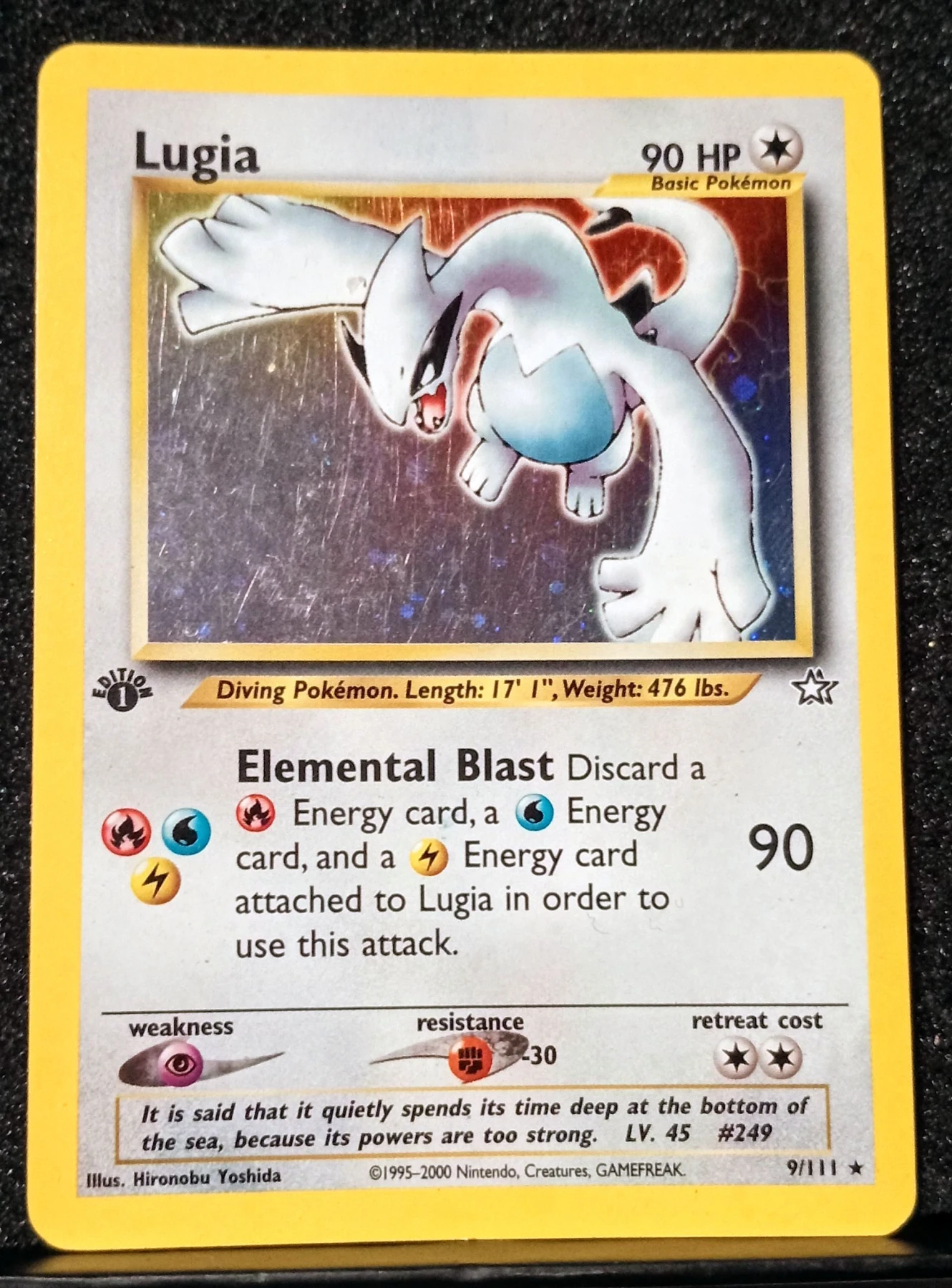 Lugia 009/111 Neo Genesis front card photo in GradeValue pregrading report