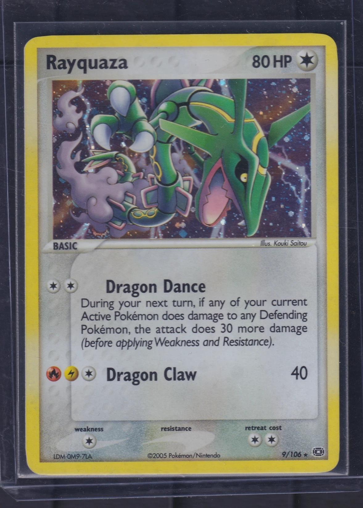 Rayquaza 009/106 Emerald front card photo in GradeValue pregrading report