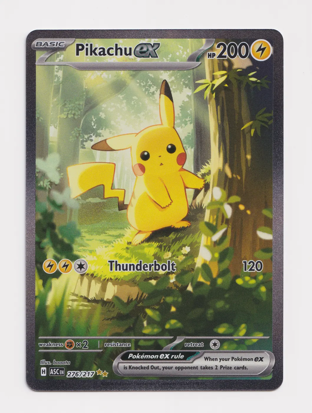 Pikachu ex 276/217 Ascended Heroes front card photo in GradeValue pregrading report