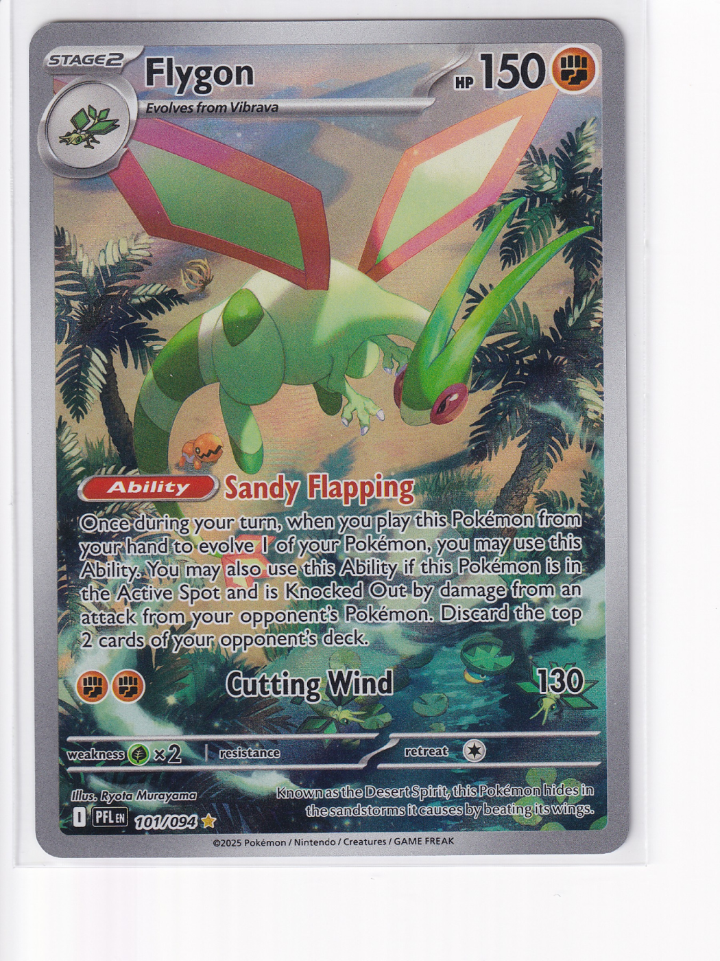 Flygon 101/94 Phantasmal Flames front card photo in GradeValue pregrading report