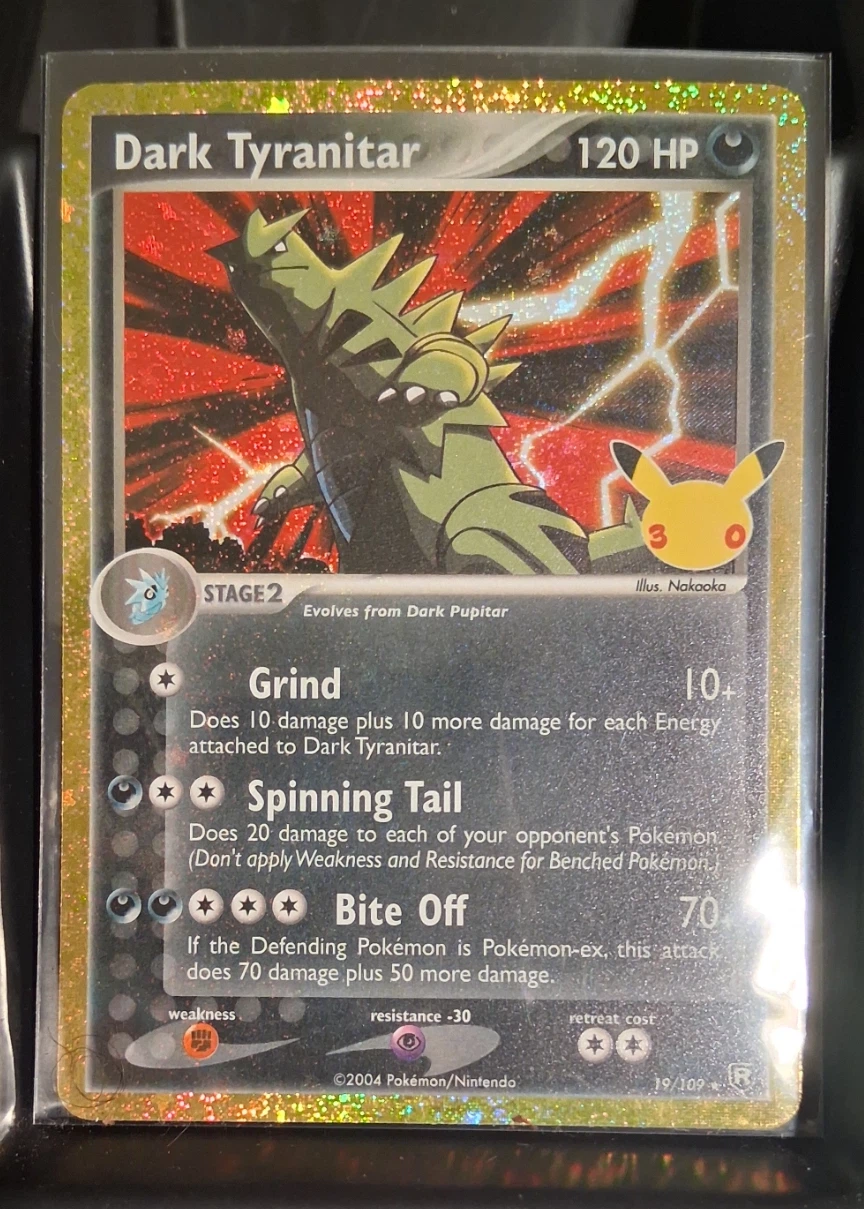 Dark Tyranitar 019 30th Classic Collection front card photo in GradeValue pregrading report