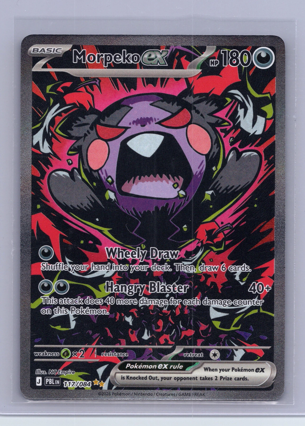 Morpeko ex 117/84 Pitch Black front card photo in GradeValue pregrading report