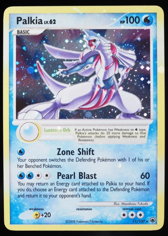 Palkia 011/100 Majestic Dawn front card photo in GradeValue pregrading report