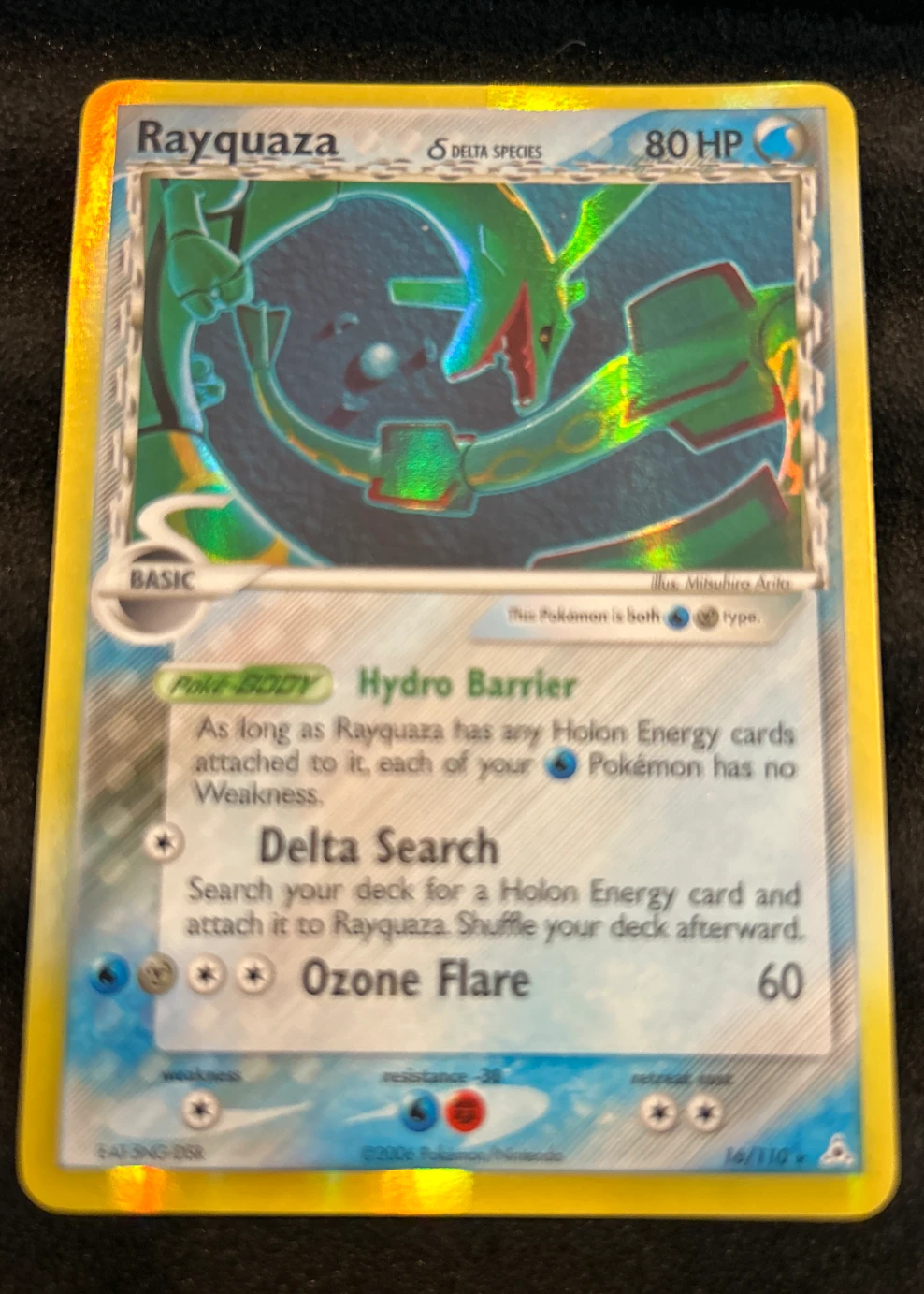 Rayquaza δ 016/110 Holon Phantoms front card photo in GradeValue pregrading report