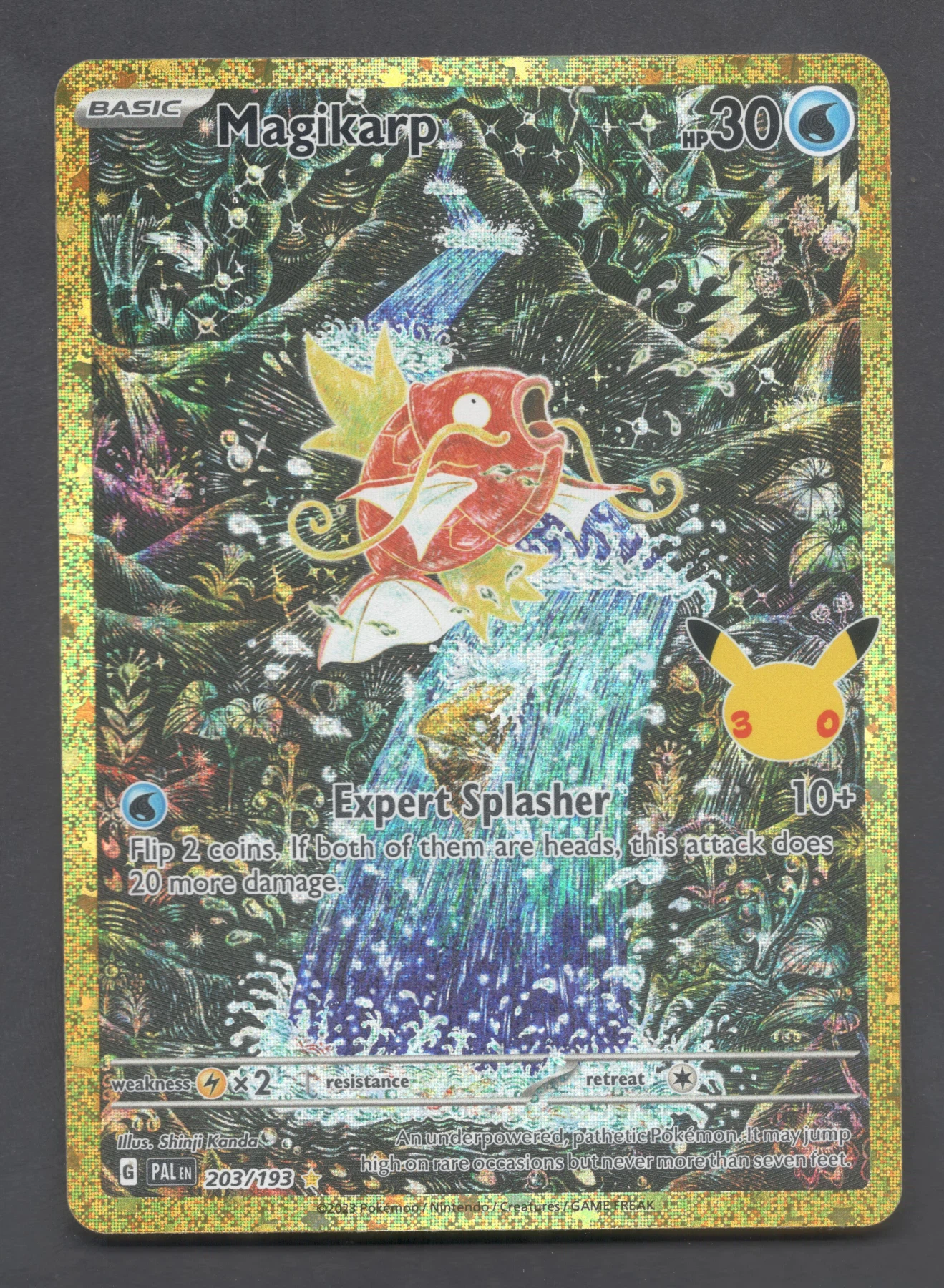 Magikarp 203 30th Classic Collection front card photo in GradeValue pregrading report