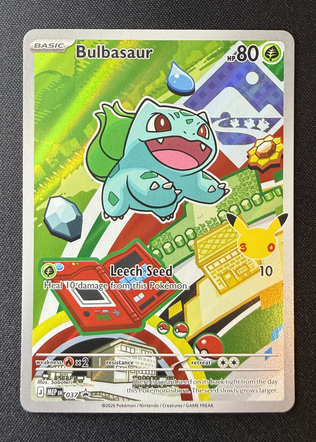 Bulbasaur 037 MEP Black Star Promos front card photo in GradeValue pregrading report