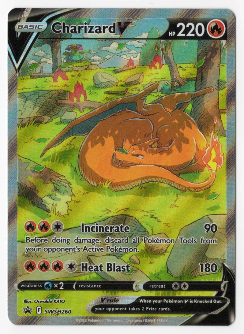 Charizard V SWSH260/307 SWSH Black Star Promos front card photo in GradeValue pregrading report