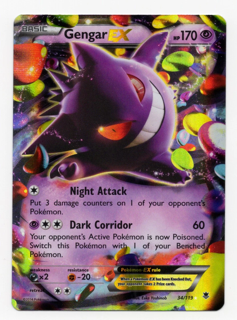 Gengar EX 034/119 Phantom Forces front card photo in GradeValue pregrading report