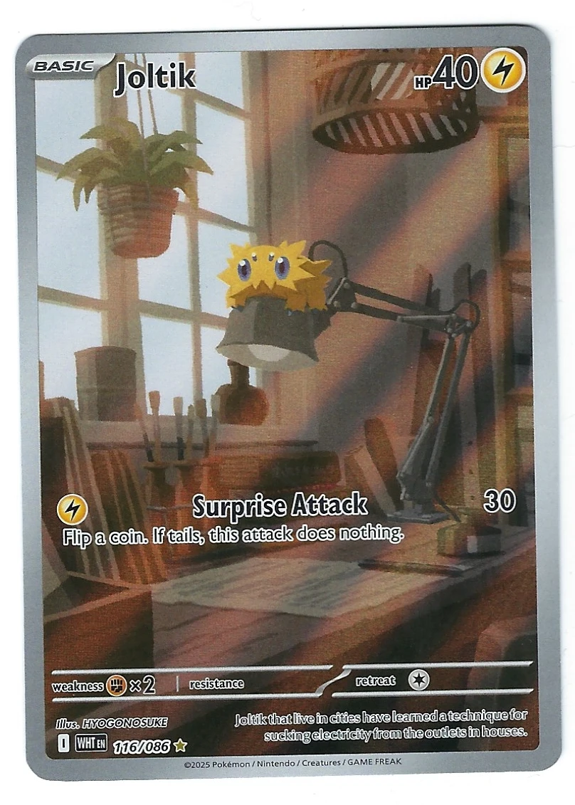 Joltik 116/86 White Flare front card photo in GradeValue pregrading report