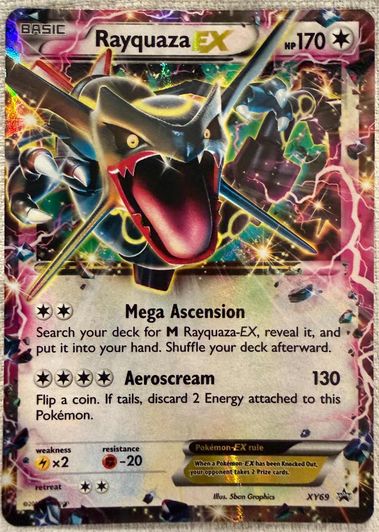 Rayquaza EX XY69/211 XY Black Star Promos front card photo in GradeValue pregrading report