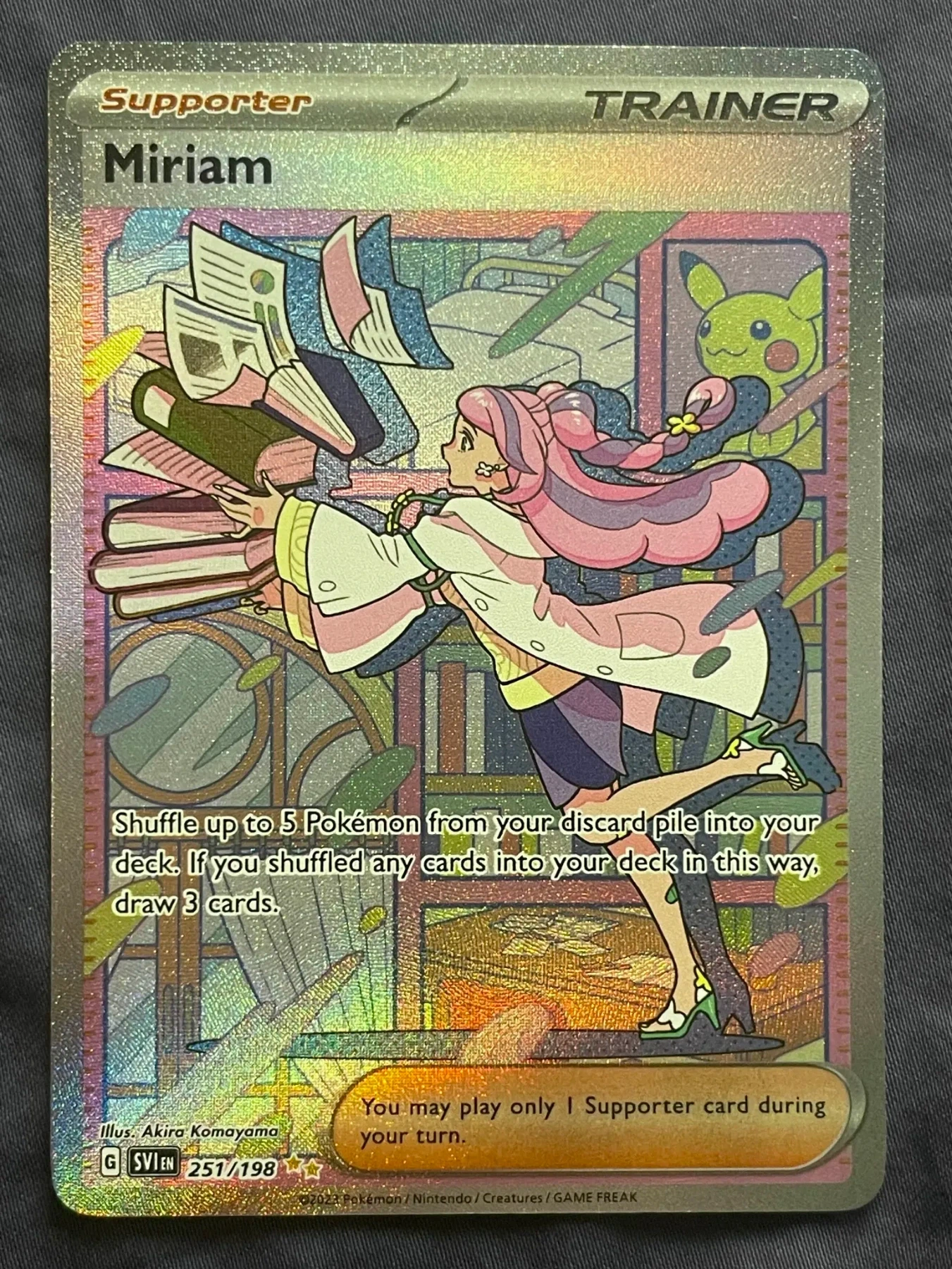 Miriam 251/198 Scarlet & Violet front card photo in GradeValue pregrading report