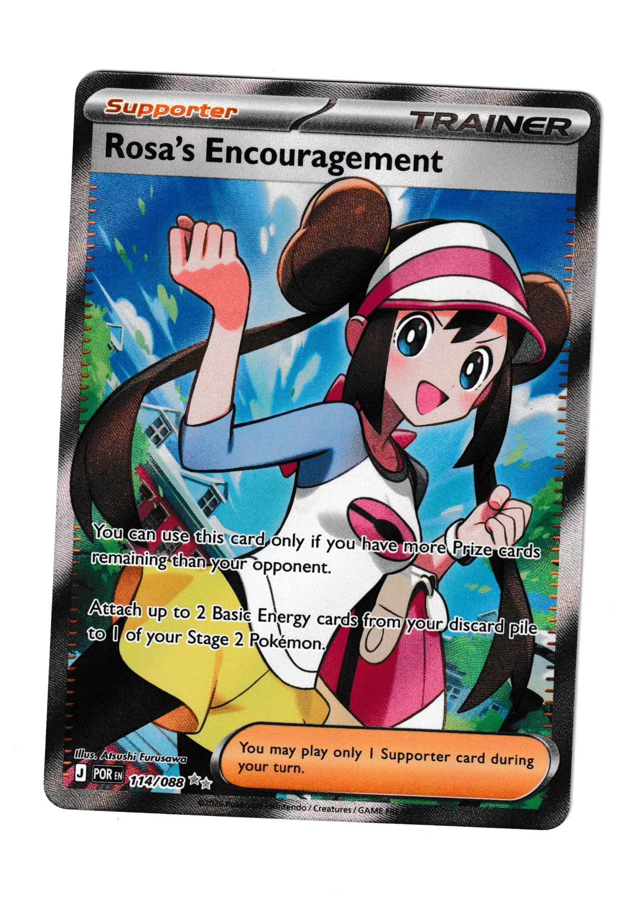 Rosa's Encouragement 114/88 Perfect Order front card photo in GradeValue pregrading report