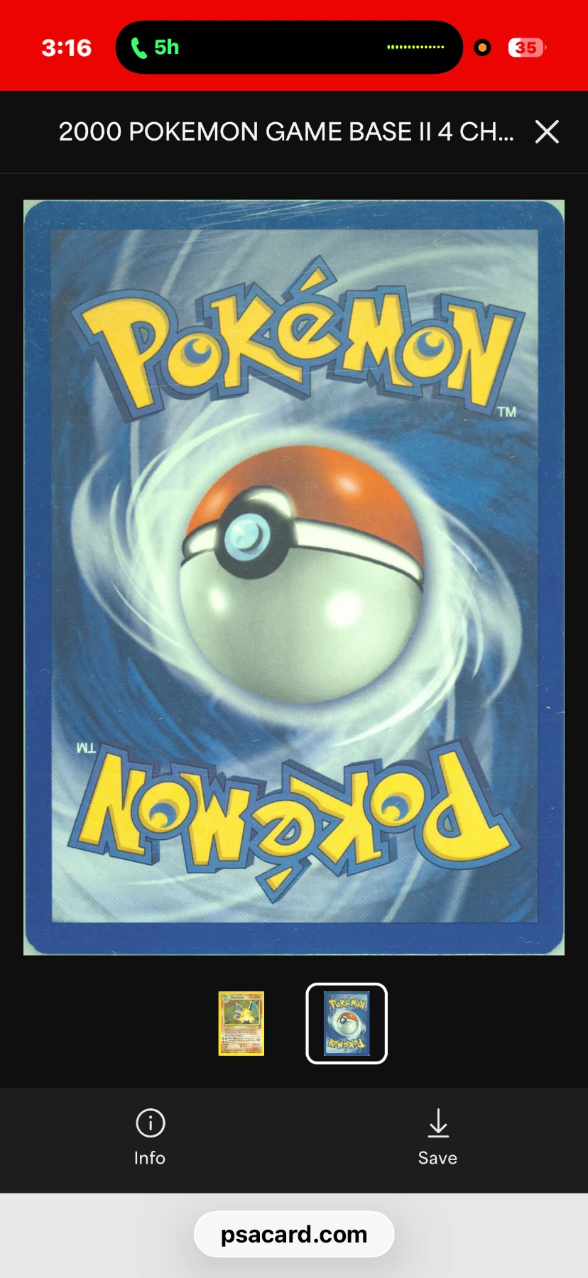 Charizard 004/102 Base Set back card photo in GradeValue pregrading report