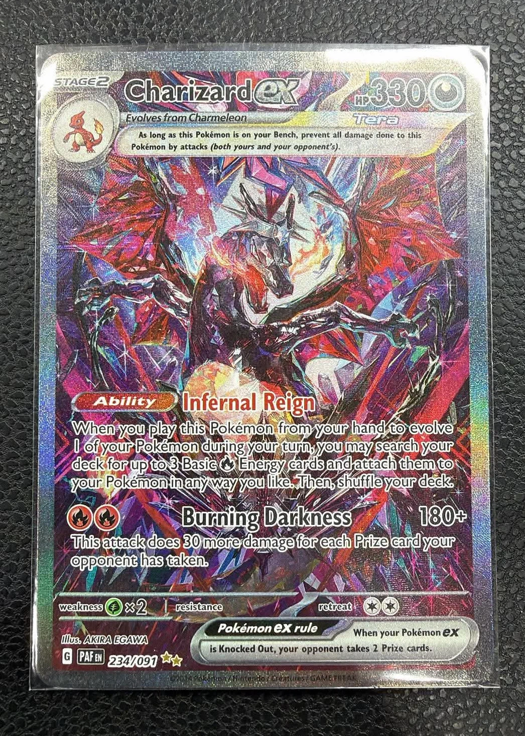 Charizard ex 234/91 Paldean Fates front card photo in GradeValue pregrading report