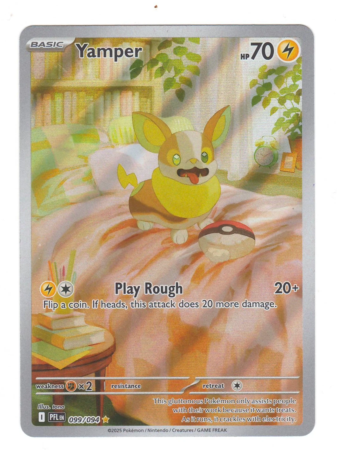 Yamper 099/94 Phantasmal Flames front card photo in GradeValue pregrading report