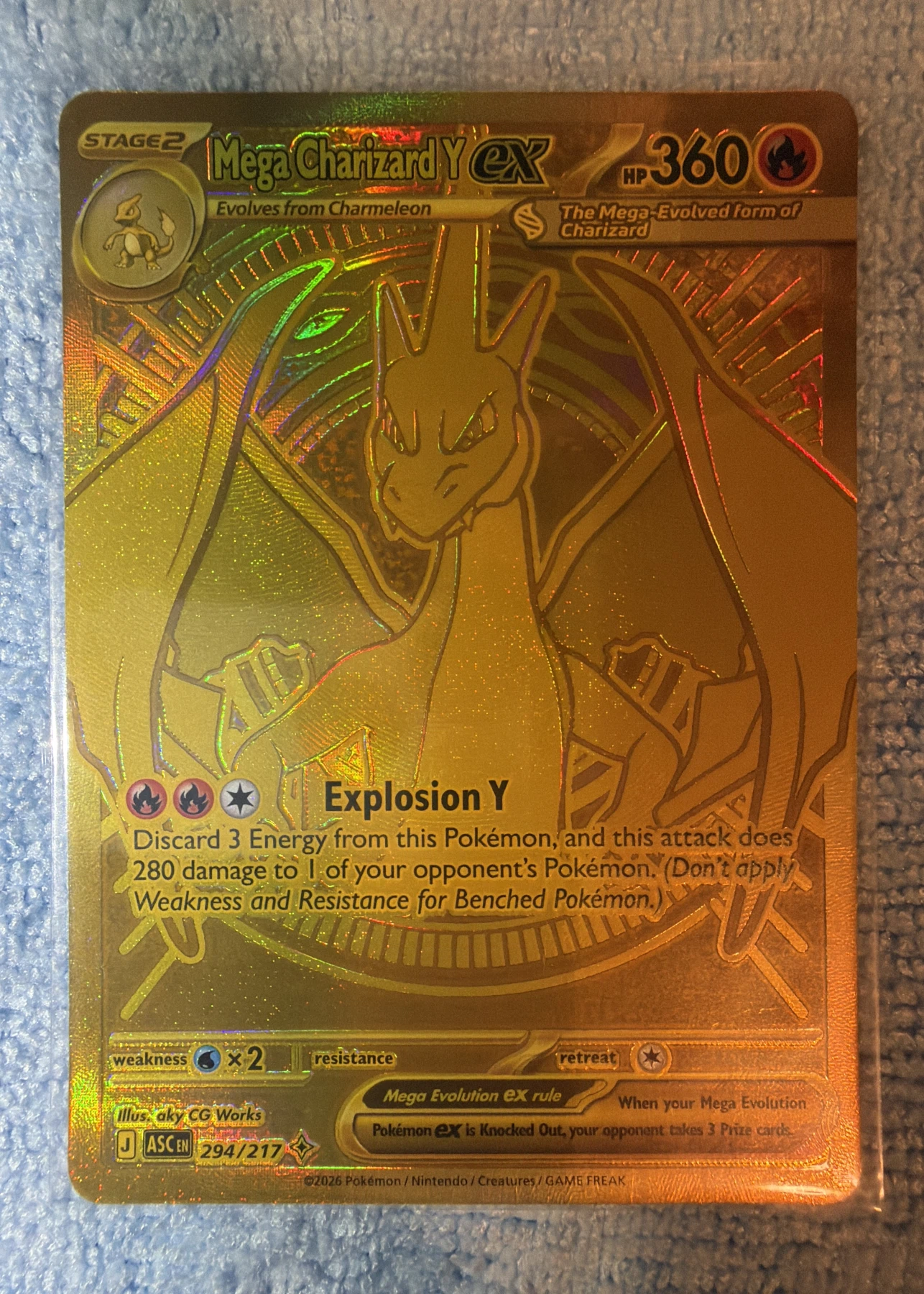 Mega Charizard Y ex 294/217 Ascended Heroes front card photo in GradeValue pregrading report