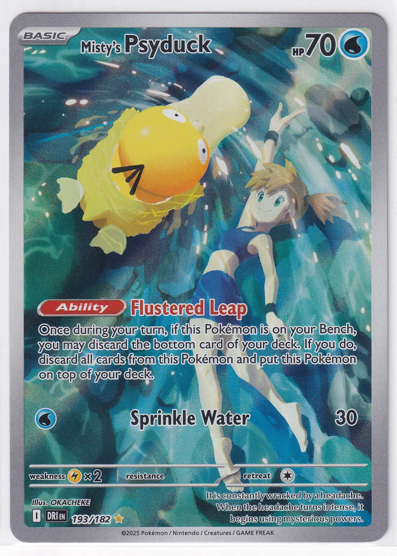 Misty's Psyduck 193/182 Destined Rivals front card photo in GradeValue pregrading report