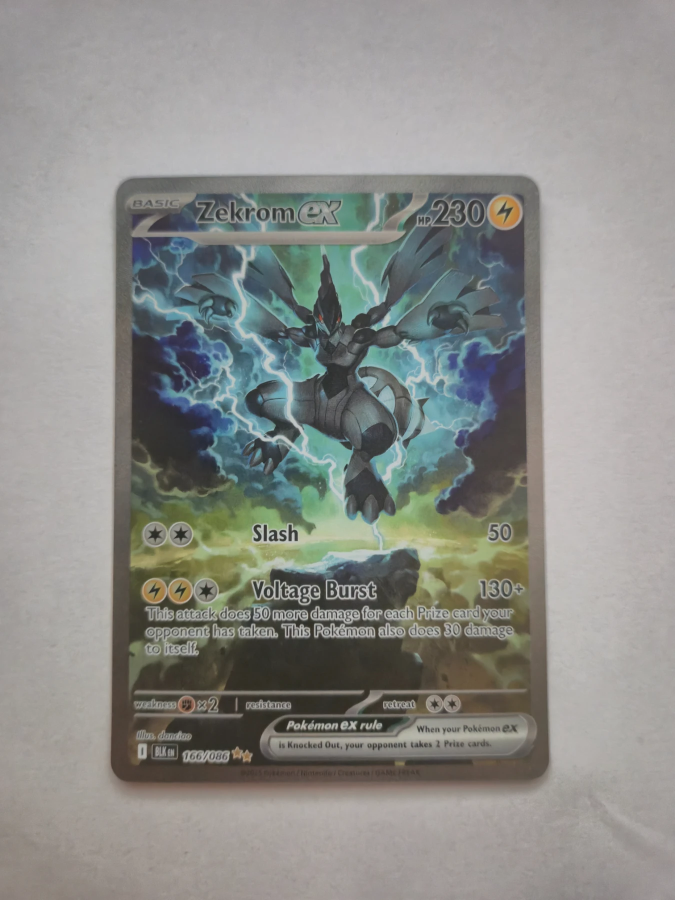 Zekrom ex 166/86 Black Bolt front card photo in GradeValue pregrading report