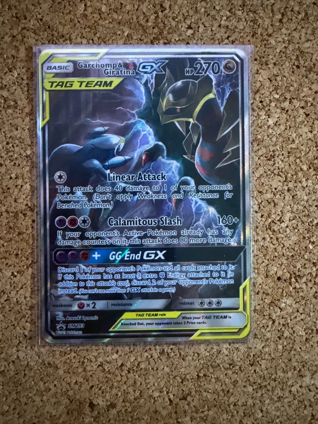 Garchomp & Giratina GX SM193/248 SM Black Star Promos front card photo in GradeValue pregrading report