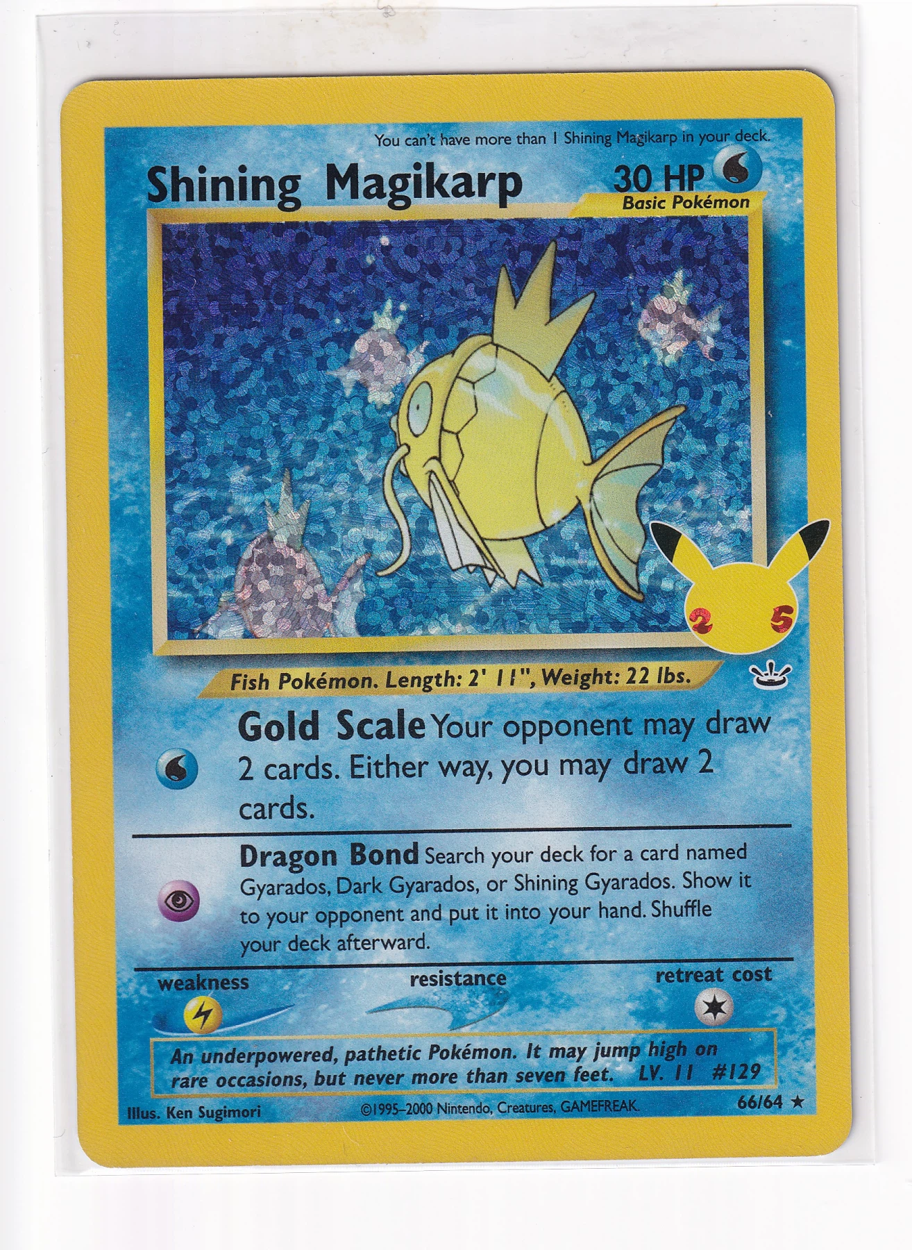 Shining Magikarp 066/25 Celebrations front card photo in GradeValue pregrading report