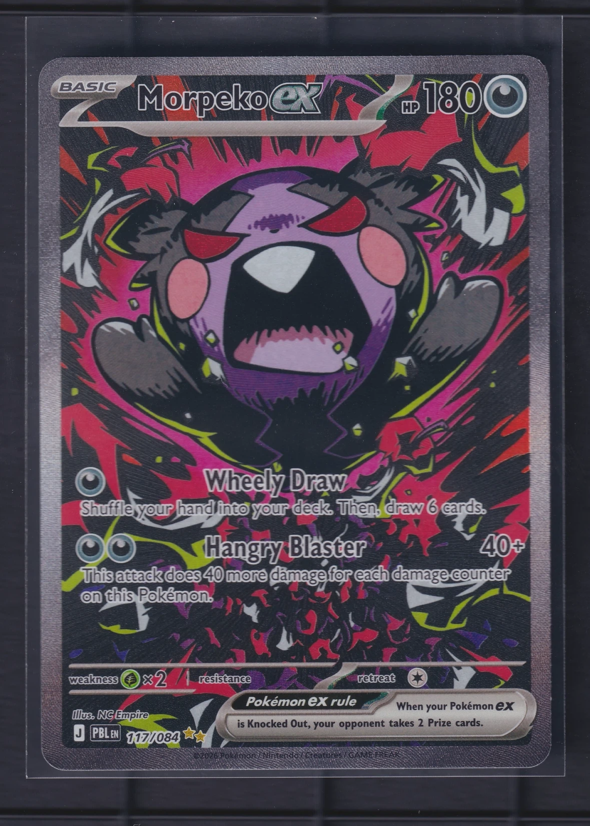 Morpeko ex 117/84 Pitch Black front card photo in GradeValue pregrading report