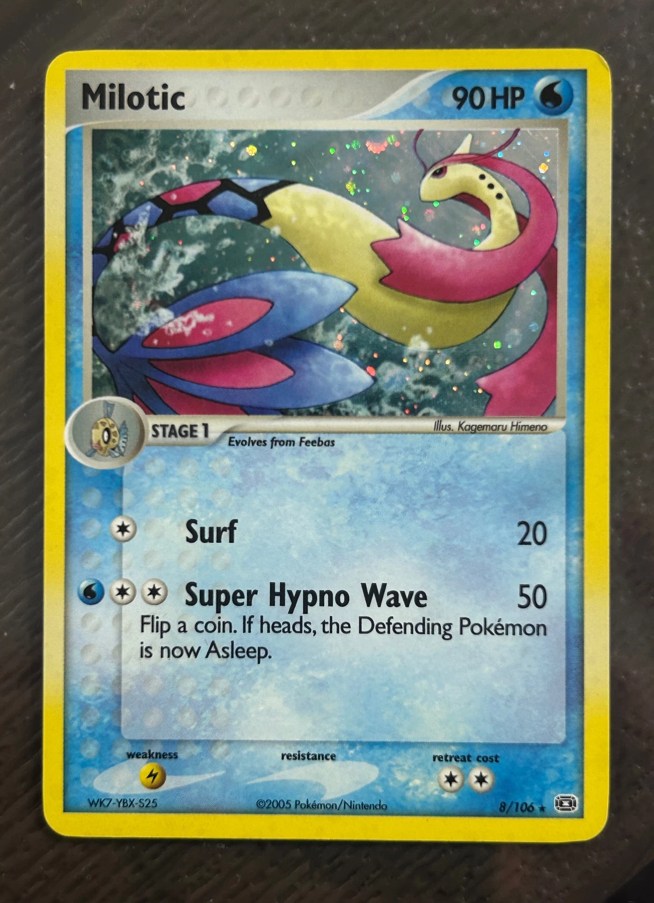 Milotic 008/106 Emerald front card photo in GradeValue pregrading report