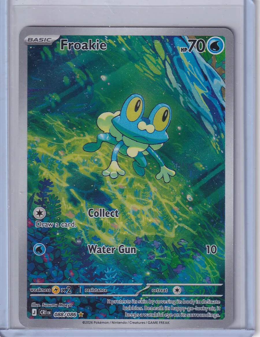 Froakie 088/86 Chaos Rising front card photo in GradeValue pregrading report