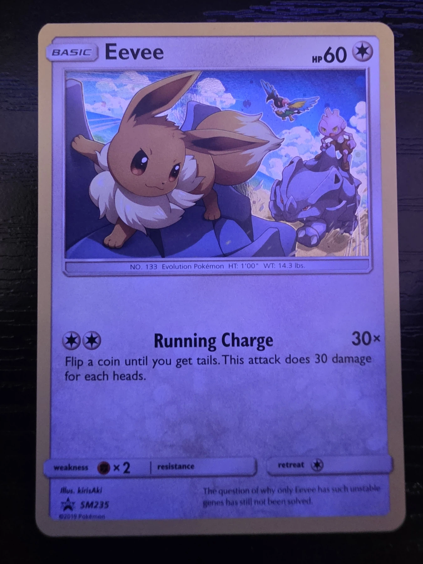 Eevee SM235/248 SM Black Star Promos front card photo in GradeValue pregrading report